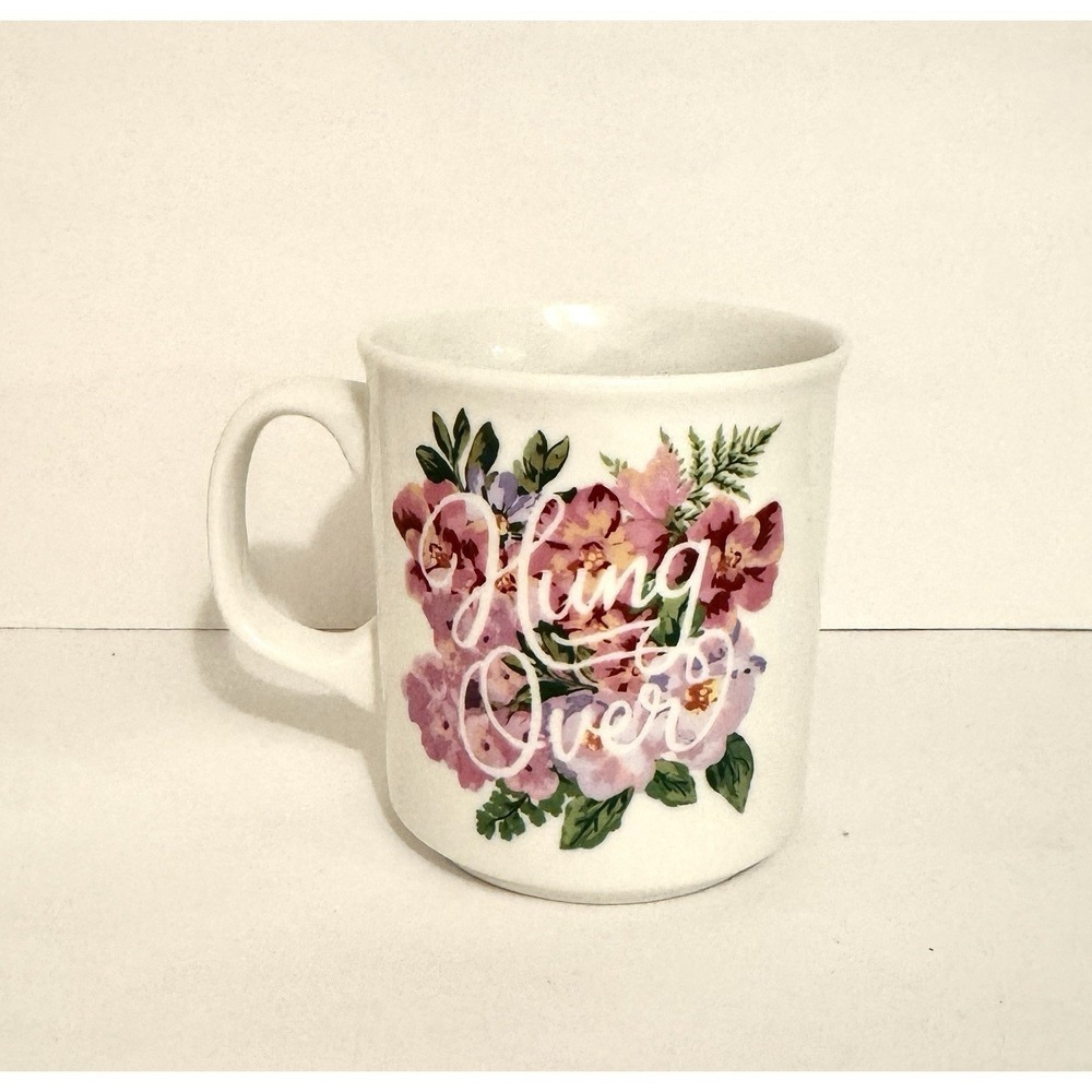 Fred and Friends Hung Over Floral Porcelain Novelty Mug, Coffee Cup